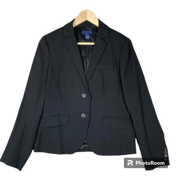 J.Crew wool Parke blazer black 8 surgeons cuffs and notched lapel - Picture 1 of 10